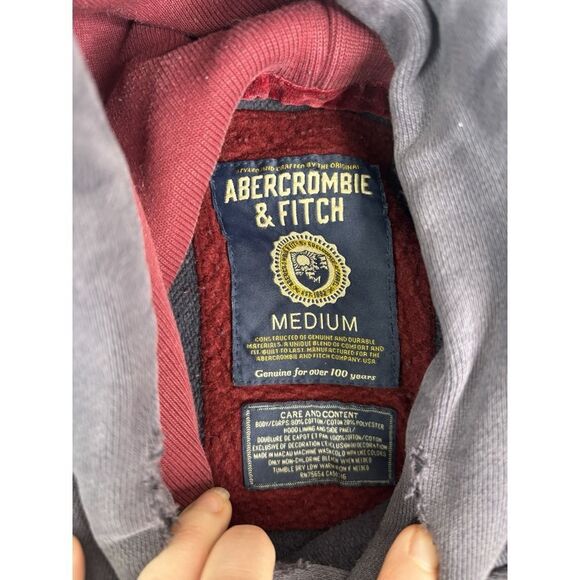 Vintage Y2K Abercrombie & Fitch Pullover Hoodie Men's Size Medium Blue - Picture 4 of 8